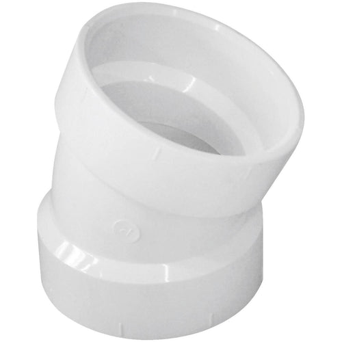 Charlotte Pipe 2 In. 22-1/2D DWV PVC Elbow