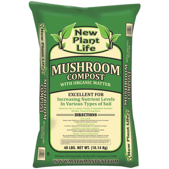 New Plant Life 40 Lb. Mushroom Compost