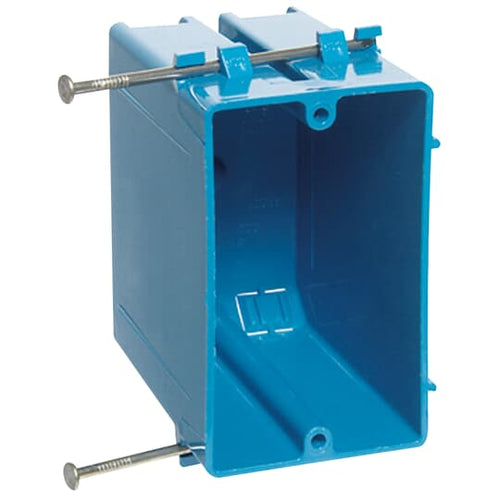 Carlon Lamson & Sessons Thomas & Betts B122A-UPC Carlon 22 Cubic Inch Single Gang PVC Switch & Outlet Box, Blue