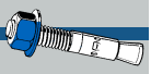 Midwest Fastener TorqueMaster Blue Wedge Anchors 1/2 x 2-3/4